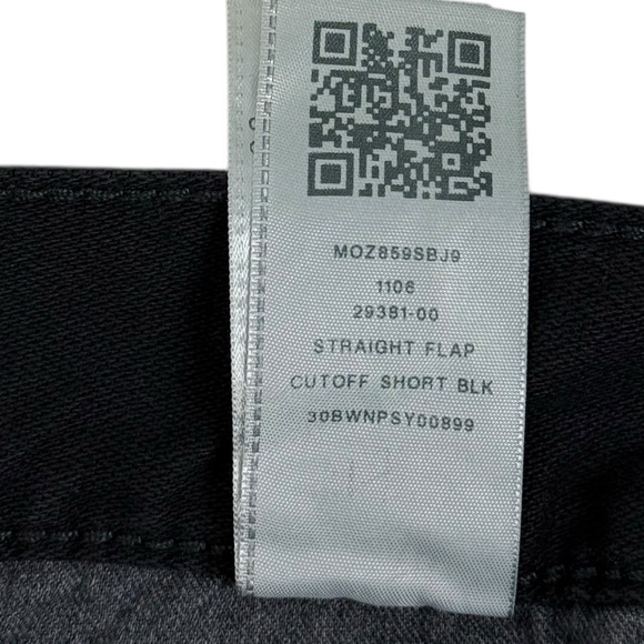 True Religion Mens 36 Cut Off Shorts 5 Pocket Black Denim Cotton 15” Inseam - Picture 11 of 11